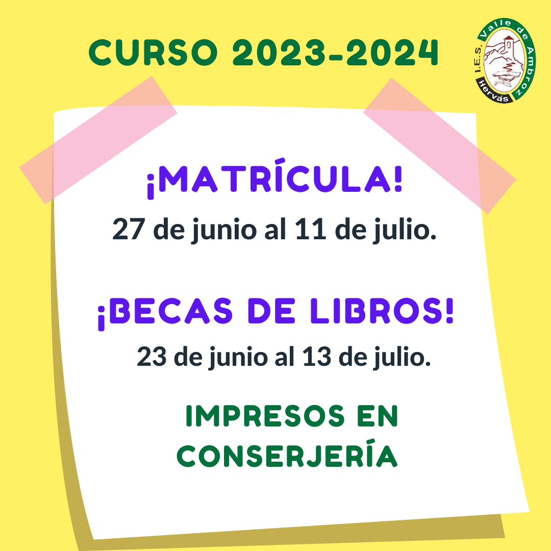 matricula y becas